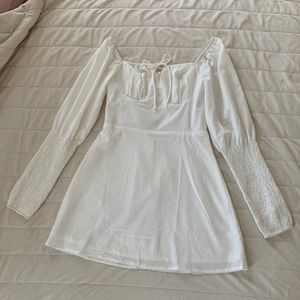 Long sleeve white dress